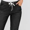 Maiyifu-GJ Women's Elastic Waist Denim Joggers Jeans Casual Drawstring Stretch Jeans Skinny Workout Jean Trousers Leggings (Black 2,X-Large) view 2