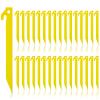 Deekin 50 Pcs Plastic Tent Stakes 9 Inch Heavy Duty Tent Pegs Spike Hook Stakes for Summer Beach Garden Decorations Camping Outdoor Lawn Tarp (Yellow) view 1