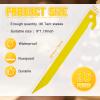 Deekin 50 Pcs Plastic Tent Stakes 9 Inch Heavy Duty Tent Pegs Spike Hook Stakes for Summer Beach Garden Decorations Camping Outdoor Lawn Tarp (Yellow) view 2