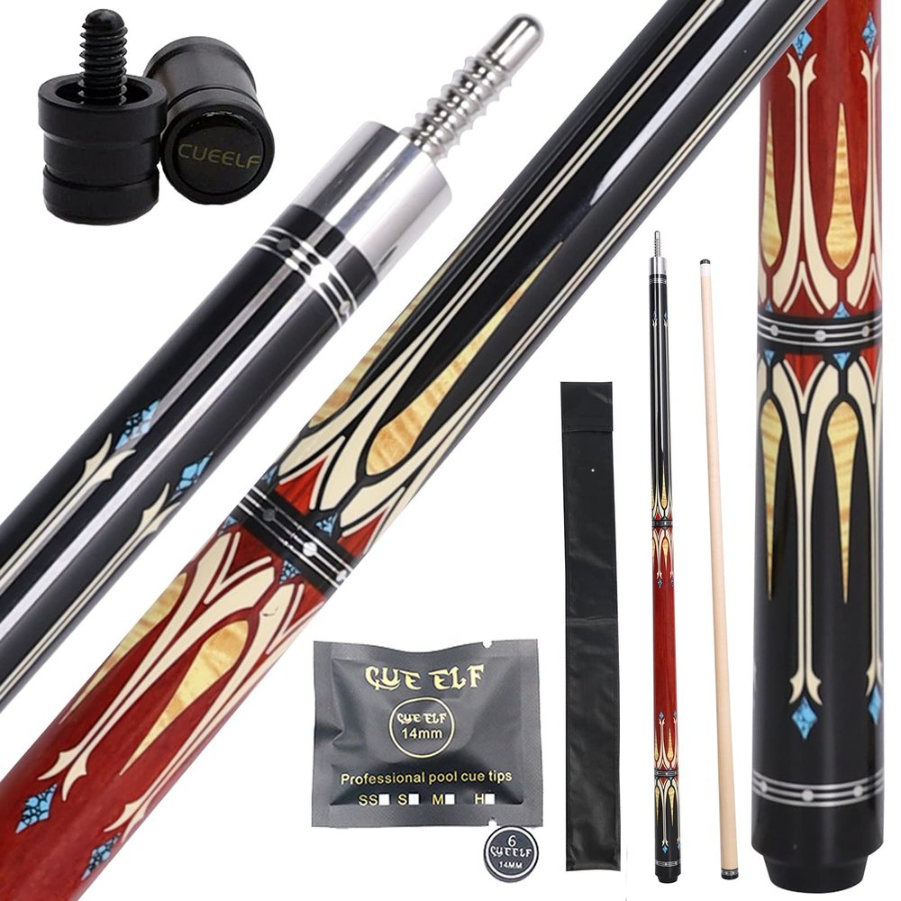 CUEELF Pool Cue Stick Billairds cue Stick 58 inch Maple Billiard Pool Stick Pool Table Sticks 19.5oz/20oz Pool Cues