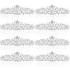 8 Pieces Silver Princess Tiaras for Girls Crystal Princess Crowns for Women Elegant Tiaras with Combs Birthday Crown Bride Headbands Bridal Wedding Prom Birthday Party Cosplay Hair Accessories view 1