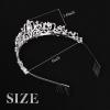8 Pieces Silver Princess Tiaras for Girls Crystal Princess Crowns for Women Elegant Tiaras with Combs Birthday Crown Bride Headbands Bridal Wedding Prom Birthday Party Cosplay Hair Accessories view 2