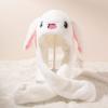 Winter Earflap Hat Toddler Girls Boys Cute Rabbit Ears Will Move Balloon Cap Velvet Thickened Net Red Hat Toys for Kids view 3