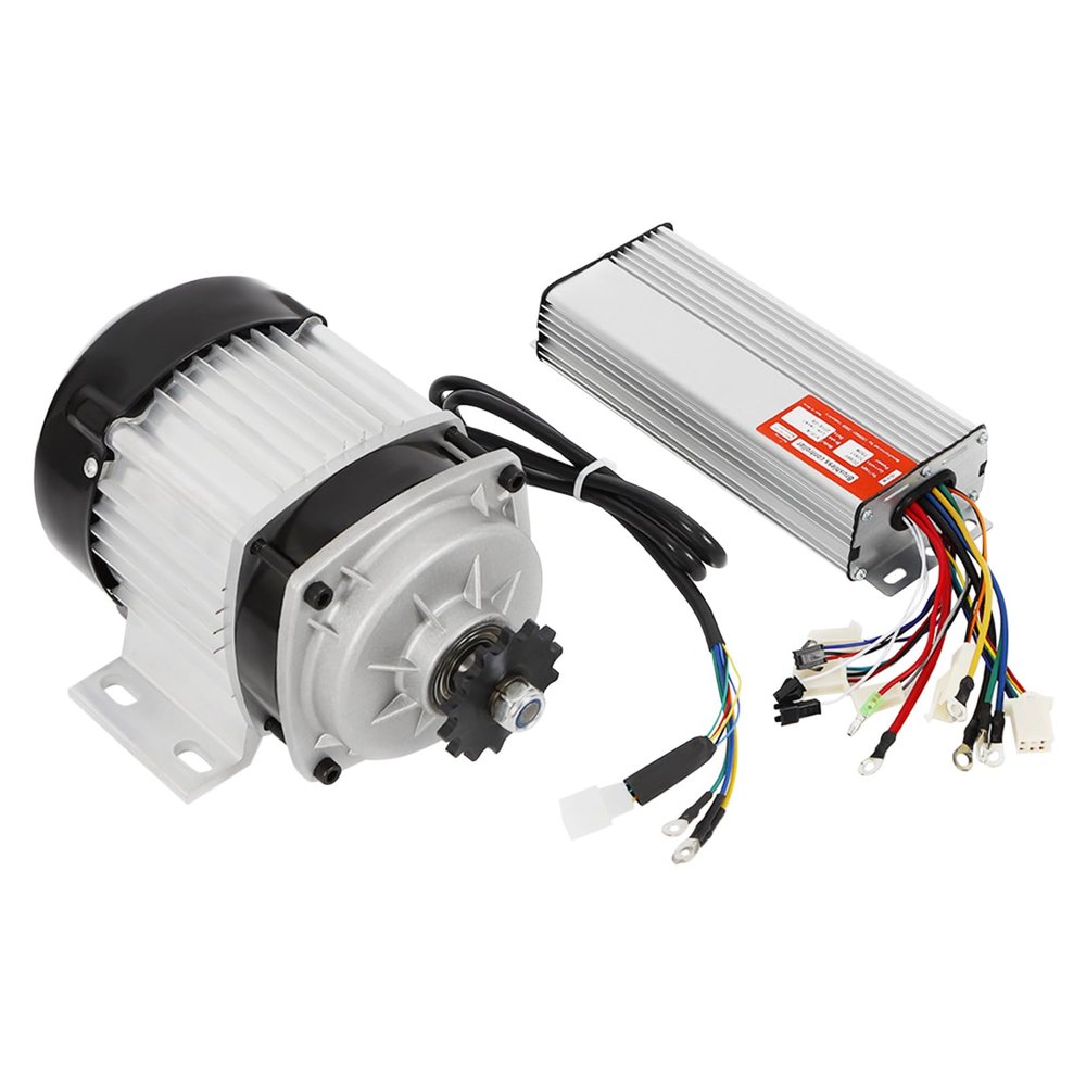 48W Electric Brushless DC Motor, 750W High Speed Motor Go Kart Gear Reduction ATV w/Controller DIY Compatible 14 Tooth Magnet for Go Kart Electric Scooter e-Bike ATV Go Kart Tricycle DIY Part