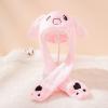 Winter Earflap Hat Toddler Girls Boys Cute Rabbit Ears Will Move Balloon Cap Velvet Thickened Net Red Hat Toys for Kids view 2