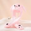 Winter Earflap Hat Toddler Girls Boys Cute Rabbit Ears Will Move Balloon Cap Velvet Thickened Net Red Hat Toys for Kids view 3