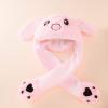 Winter Earflap Hat Toddler Girls Boys Cute Rabbit Ears Will Move Balloon Cap Velvet Thickened Net Red Hat Toys for Kids view 4
