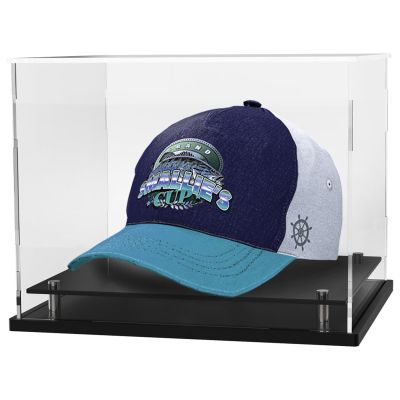 Clear hat Display case for Baseball,Acrylic Cap Holder Stand for Baseball, Football or Snapback Caps,Mini Helmet.Baseball Cap Display case with Metal feet Base(mountable)