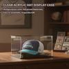 Clear hat Display case for Baseball,Acrylic Cap Holder Stand for Baseball, Football or Snapback Caps,Mini Helmet.Baseball Cap Display case with Metal feet Base(mountable) view 2
