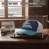 Clear hat Display case for Baseball,Acrylic Cap Holder Stand for Baseball, Football or Snapback Caps,Mini Helmet.Baseball Cap Display case with Metal feet Base(mountable) view 3