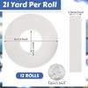 Leelosp 12 6/12 Roll Hockey Tape Each 1 Inch x 63 ft Multipurpose Bat Cloth Tape Athletic Accessories Blade and Handle Hockey Stick Accessories for Lacrosse Baseball Bat Gifts (White) view 2