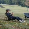 iClimb Low Ultralight Compact Camping Folding Chair with Side Pocket and Carry Bag (Black) view 2