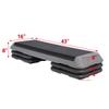 Smartxchoices Aerobic Stepper 43 Inch Adjustable Exercise Workout Step Platform Bench with 4 Risers 4" - 6" - 8" Height for Home Gym Fitness Training High Step Aerobics Platform view 4