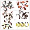 Qievcrme Fly Fishing Flies Kit 40/137pcs Dry/Wet Flies Assortment Nyphms Popper Streamer for Trout Bass Steelhead Fish+ Fly Box (72Pcs-6 Mixed Styles) view 4