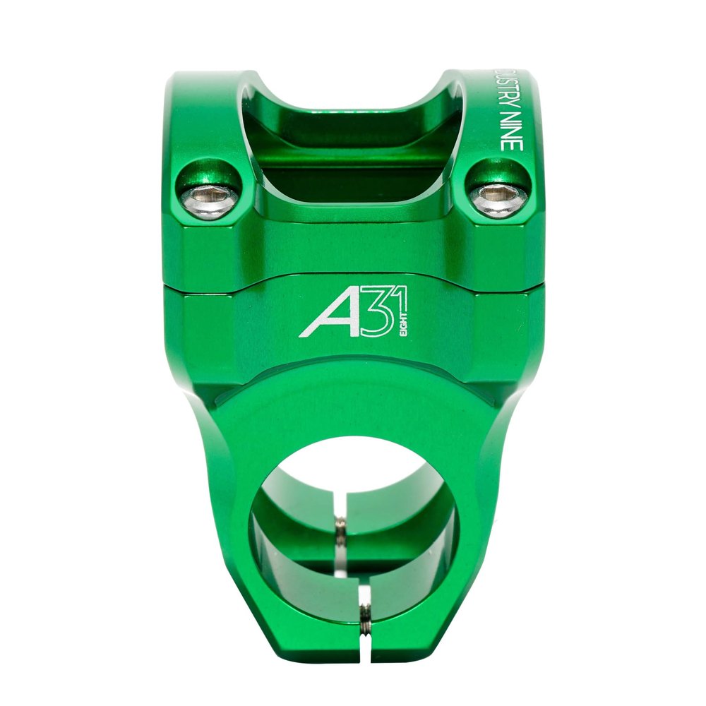 Industry Nine A318 Bike Stem - Green 31.8mm Mountain Bike Stem with 30mm Length - Made in USA