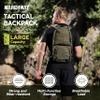 MARCHWAY Tactical Molle Hydration Pack with 3L TPU Water Bladder, Military Backpack for Backpacking, Hiking, Running, Cycling (Green) view 2
