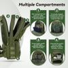 MARCHWAY Tactical Molle Hydration Pack with 3L TPU Water Bladder, Military Backpack for Backpacking, Hiking, Running, Cycling (Green) view 4