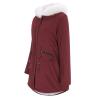 TIMIFIS Womens Coats Plus Size Overcoats with Fur Hood Fleece Chunky Jackets Zipper Button Outerwear Winter Warm Parka 3X-Large view 4