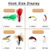 Qievcrme Fly Fishing Flies Kit 40/137pcs Dry/Wet Flies Assortment Nyphms Popper Streamer for Trout Bass Steelhead Fish+ Fly Box (120Pcs-40 Mixed Styles) view 4