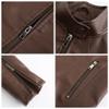 HINDOLA Womens Faux Leather Short Motorcycle Jacket Winter Fashion Moto Biker Casual Coat view 4