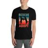 Adopt a pet T-Shirt, Rescue Dog Shirt, Save a Cat Tee, Adopt Don't Shop, Adopted Kitten Mom, Rescue Animal Owner Gift Black view 1