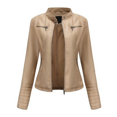 HINDOLA Womens Faux Leather Short Motorcycle Jacket Winter Fashion Moto Biker Casual Coat