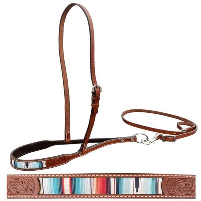 Showman Leather Noseband Tie Down w/Southwest Print