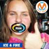 Oral Mart Football Mouth Guard (Ice & Fire) - Lip Guard Mouthpiece - Football Mouthguard Pacifier Protector with Detachable Strap view 3
