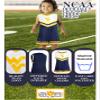 Little King NCAA Toddler/Youth Girls Team Cheer Jumper Dress-West Virginia-2T view 2