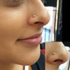 6ixGosh 4pcs 20g Nose Rings Studs - Surgical Steel CZ L Shaped Corkscrew Nose Ring Studs for Women & Men - Small Cute Silver, Rose Gold, Black - 1.5mm, 2mm, 2.5mm, 3mm Nostril view 4