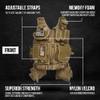 Spec Ops Tool Gear SF-18 Delta 2.0 Tactical Tool Vest & Belt  Modular MOLLE Work Vest with Multiple Tool Pouches & Weight-Dispersing Design | Large | Coyote Tan view 4