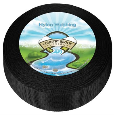 Country Brook Design - Black Lite Weight Nylon Webbing (5/8 Inch, 10 Yards)