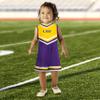 Little King NCAA Toddler/Youth Girls Team Cheer Jumper Dress-LSU-4T view 2