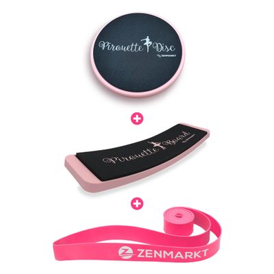 Pirouette Disc + Pirouette Board + Stretch Band - Pink Bundle
