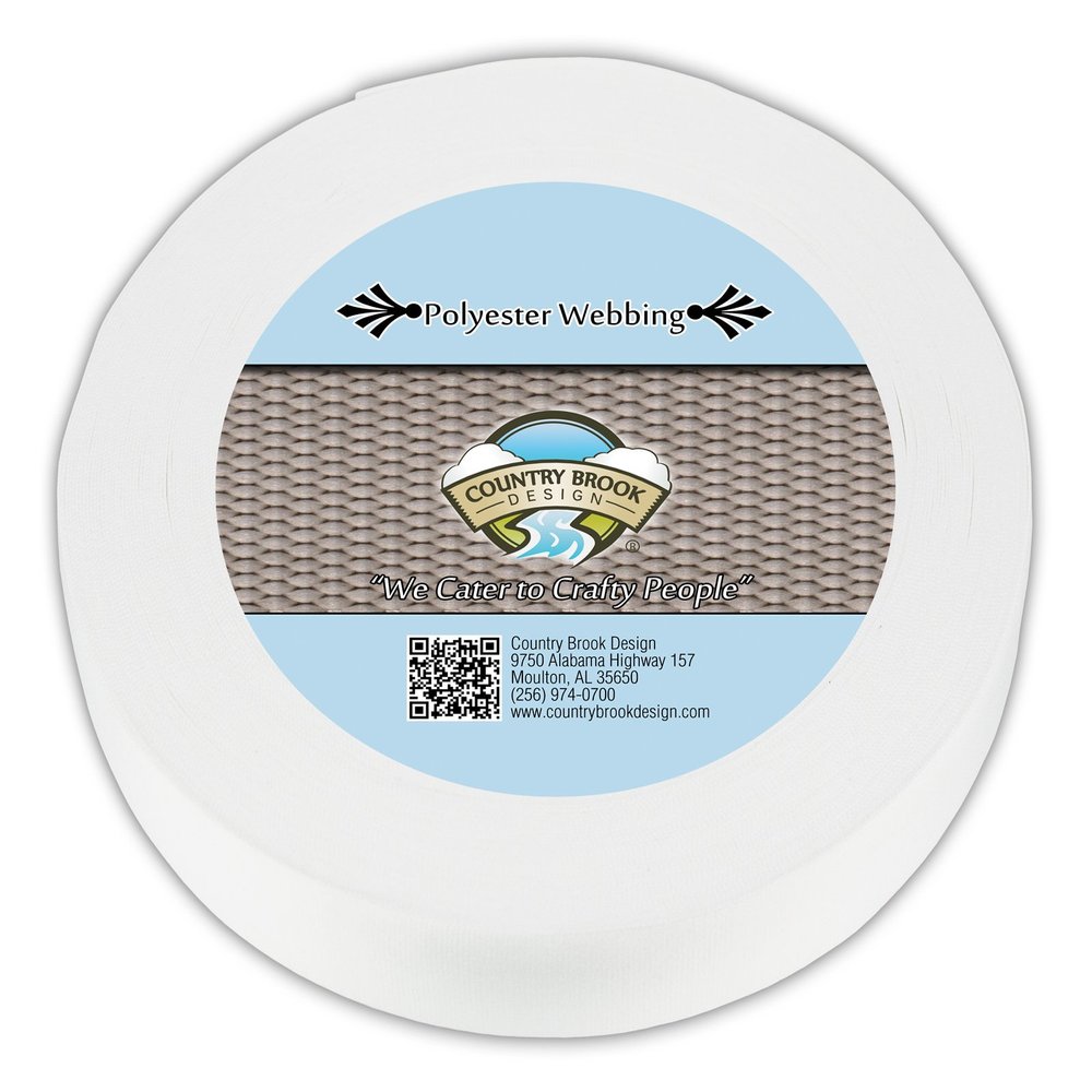 Country Brook Design - 1 inch Printable Heat Set Lanyard Polyester Webbing, 20 Yards