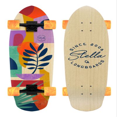 Stella Longboard 29" Beer Runner Abstract Bonsai Cruiser Complete