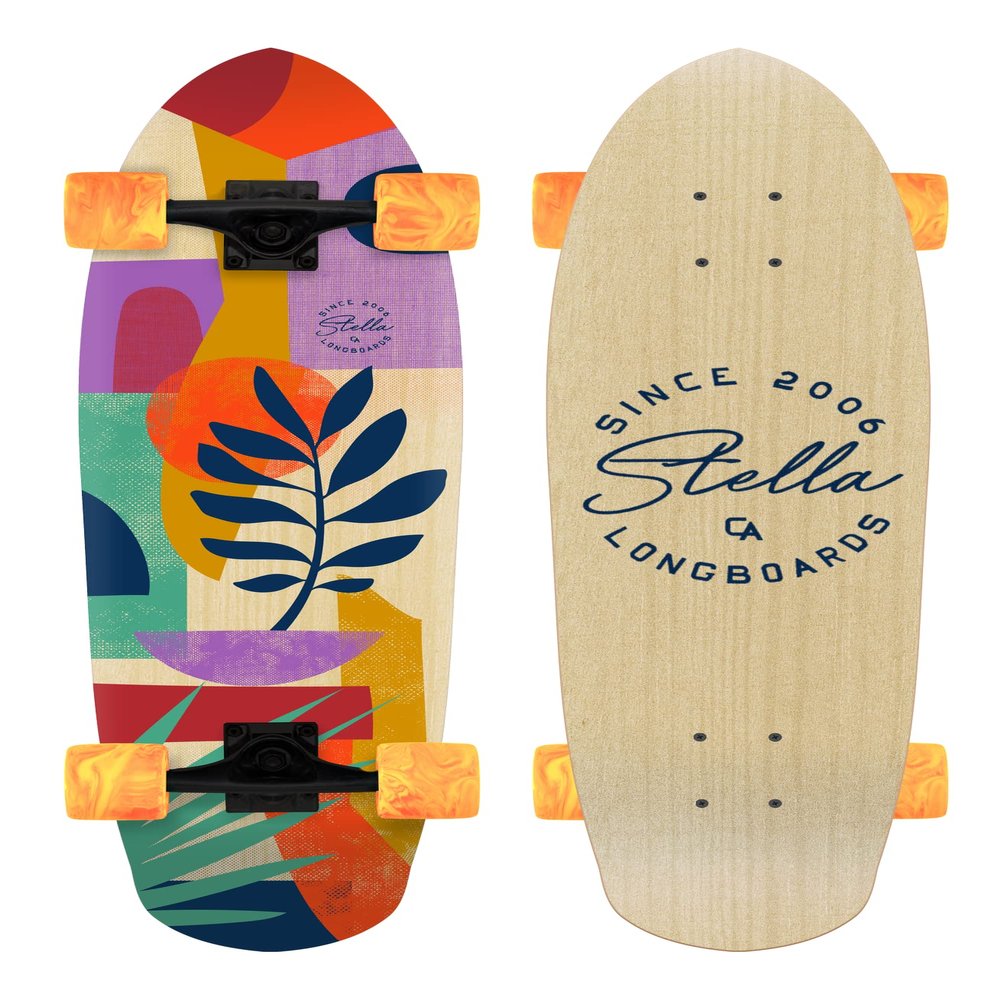 Stella Longboard 29" Beer Runner Abstract Bonsai Cruiser Complete