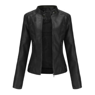 HINDOLA Womens Faux Leather Jackets Short Motorcycle Jacket Winter Fashion Moto Biker Casual Jackets Coat