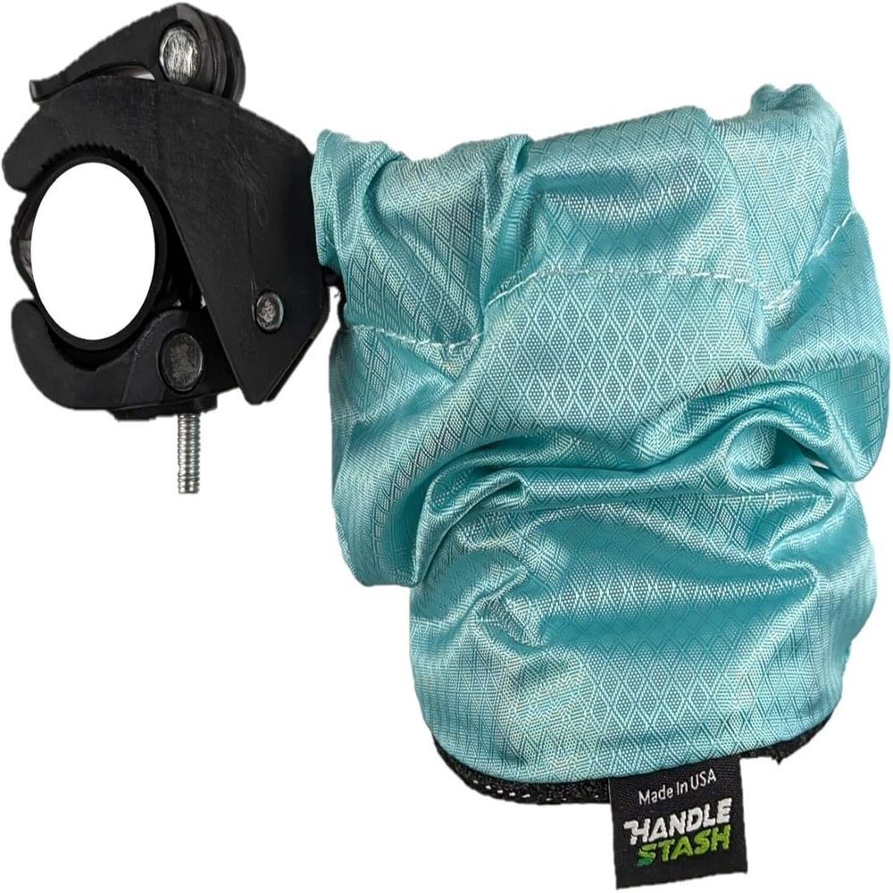 Shock-Absorbing Bike Cup Holder (Influencer Blue Diamond) | Fits All Handlebars | Adjustable to Any Size Drink | Made for Bicycles, Boats, Wheelchairs | Xmas Stocking Stuffer | Made in USA