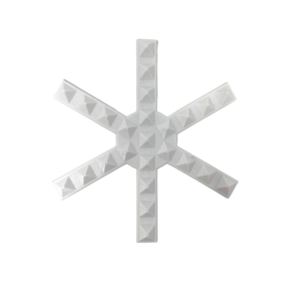 FRESHe Snowboard Stomp Pad - Low Profile Spike Pattern - Specialized Stomp Pad Designed for Better Grip & Adhesion to Snowboards - Black (White Snowflake)