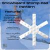 FRESHe Snowboard Stomp Pad - Low Profile Spike Pattern - Specialized Stomp Pad Designed for Better Grip & Adhesion to Snowboards - Black (White Snowflake) view 2