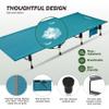 MARCHWAY Lightweight Folding Tent Camping Cot Bed with Lever Lock, Easy Setup Portable Compact for Outdoor Travel, Hunting, Hiking, Motorcycling, Support 330Lbs (Blue) view 4