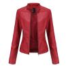 HINDOLA Womens Faux Leather Jackets Short Motorcycle Jacket Winter Fashion Moto Biker Casual Jackets Coat view 1