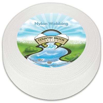 Country Brook Design - White Lite Weight Nylon Webbing (5/8 Inch, 50 Yards)
