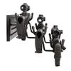 Hold Up Displays Gun Rack Wall Mount Horizontal Hanger for 3 Rifles- Black Steel- USA Made Hand Welded Steel HD105-3SW view 1