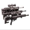 Hold Up Displays Gun Rack Wall Mount Horizontal Hanger for 3 Rifles- Black Steel- USA Made Hand Welded Steel HD105-3SW view 3