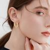 5 Pairs Gold Hoop Earrings Set for Women, 14K Plated Hypoallergenic Thin Small Golden Earrings Set Cartilage Helix Huggie Hoop Pack for Women Men 12mm/14mm/16mm/18mm/20mm view 2