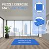 Signature Fitness Puzzle Exercise Mat with EVA Foam Interlocking Tiles, Blue, 3/4 Thick, 6 Tiles, 24 Sq Ft view 3