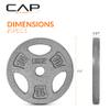 CAP Barbell Standard 1-Inch Grip Weight Plates 10 lbs Gray, Pack (x4) (RWPIS-010B) view 4