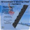 FRESHe Snowboard Stomp Pad - Low Profile Spike Pattern - Specialized Stomp Pad Designed for Better Grip & Adhesion to Snowboards - Black (Low Profile) view 2